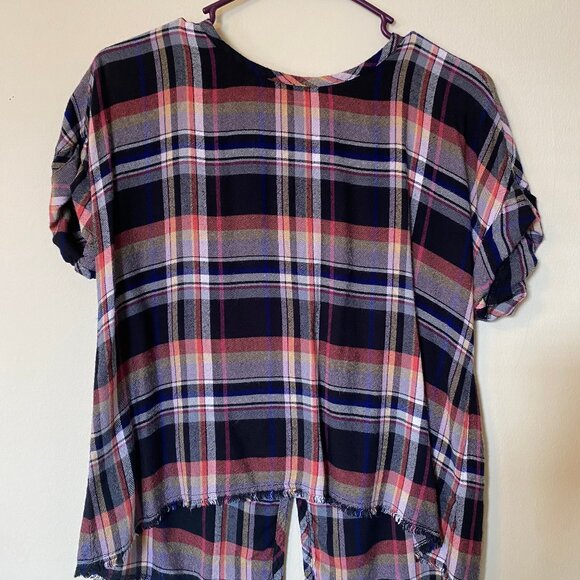 Anthropologie Cloth & Stone Mallory Plaid Blouse (Size: S) EUC - Picture 3 of 12